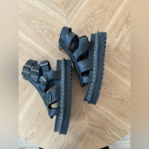 Dr Martens OLSON ZIPPED LEATHER STRAP SANDALS - Picture 11 of 12